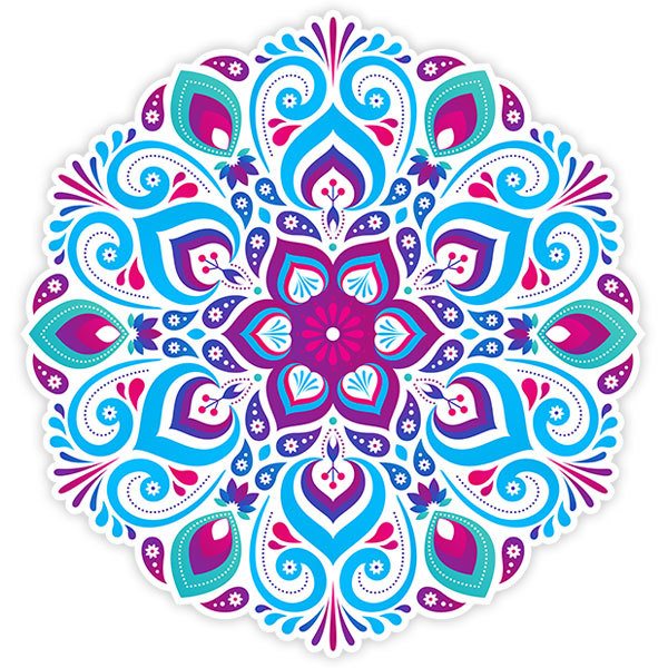 Stickers muraux: Mandala psychédélique