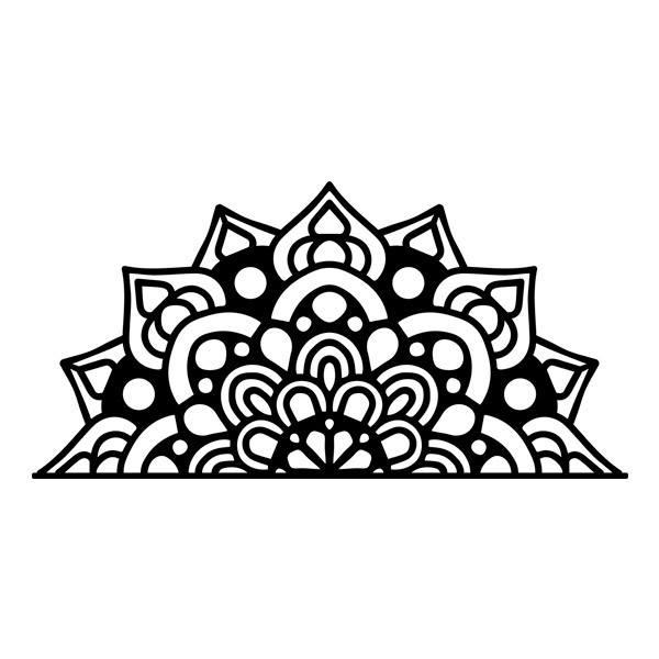 Stickers muraux: Demi-mandala symbolique