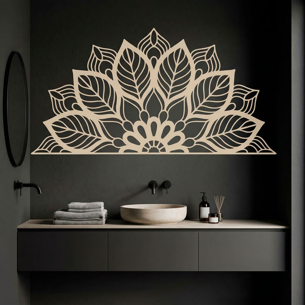 Stickers muraux: Yantra Half Mandala