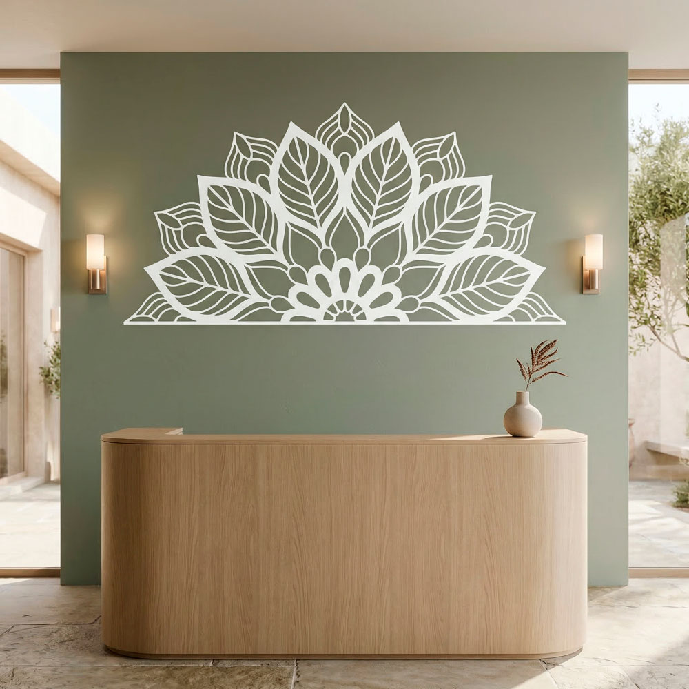 Stickers muraux: Yantra Half Mandala