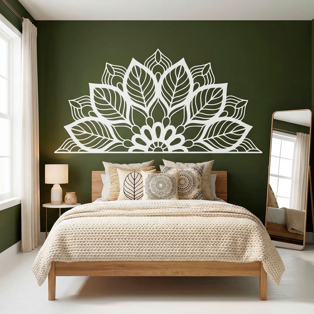 Stickers muraux: Yantra Half Mandala