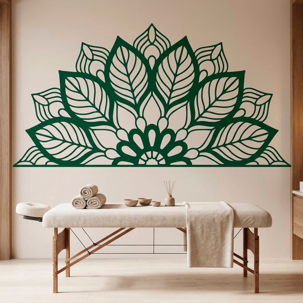 Stickers muraux: Yantra Half Mandala