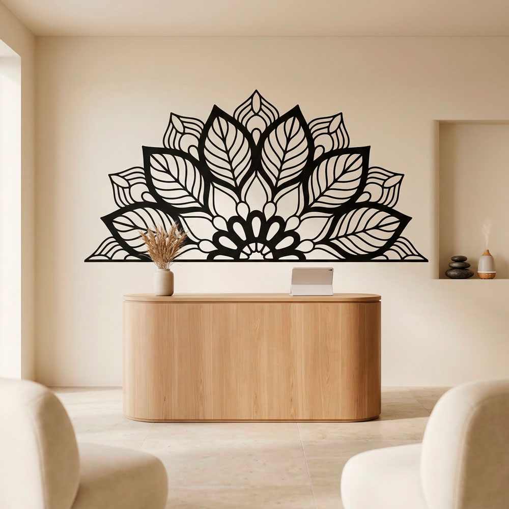 Stickers muraux: Yantra Half Mandala