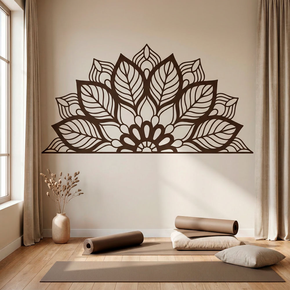 Stickers muraux: Yantra Half Mandala