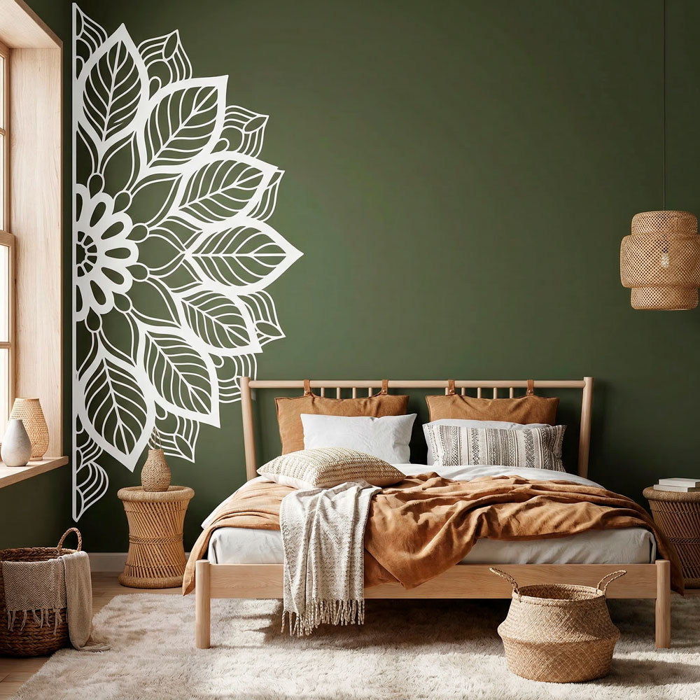 Stickers muraux: Yantra Half Mandala