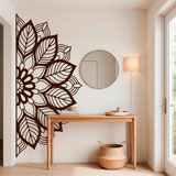 Stickers muraux: Yantra Half Mandala 8