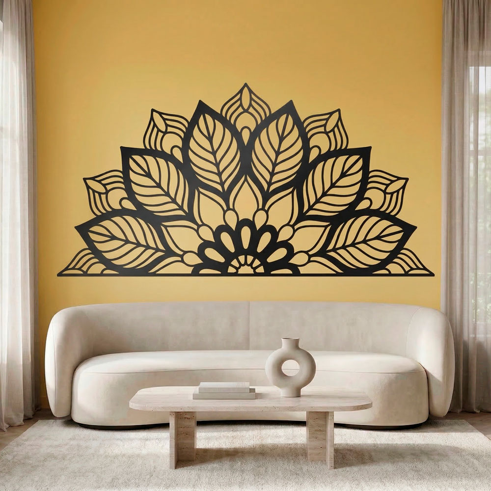 Stickers muraux: Yantra Half Mandala