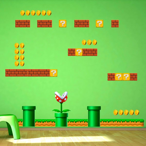 Stickers pour enfants: Kit 45X Mario Bros Créez votre Écran