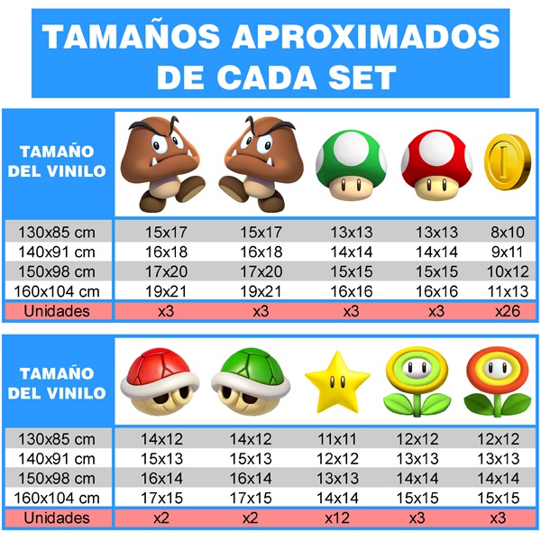 Stickers pour enfants: Kit 60X Mario Bros Personnages et Monnai