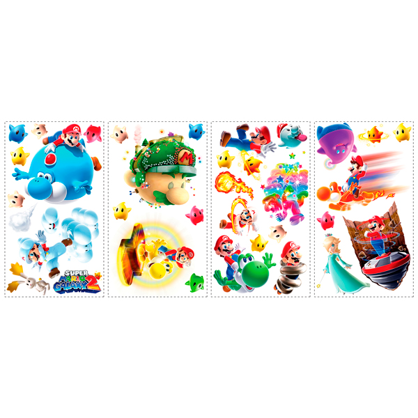 Stickers pour enfants: Set 30X Super Mario Galaxy 2