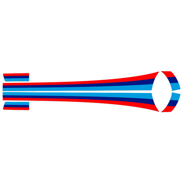 Autocollants: Bandes lat&eacute;rales BMW Motorsport en Deux Franjas