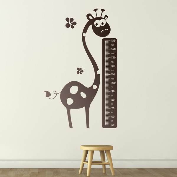 Stickers pour enfants: Toise Murale de girafe