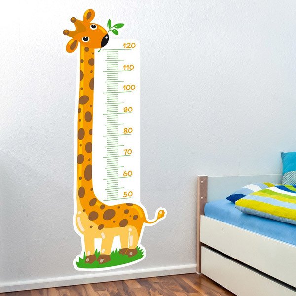Stickers pour enfants: Toise Murale Jolie girafe