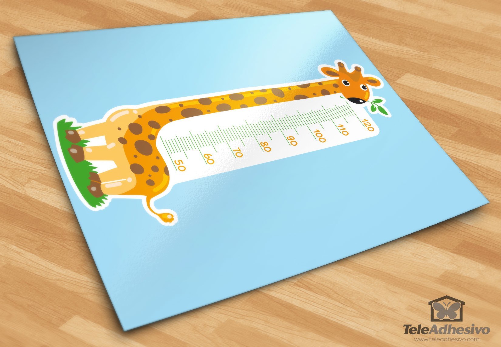 Stickers pour enfants: Toise Murale Jolie girafe