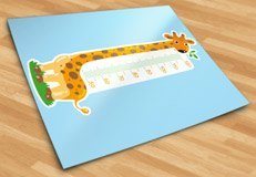Stickers pour enfants: Toise Murale Jolie girafe 5