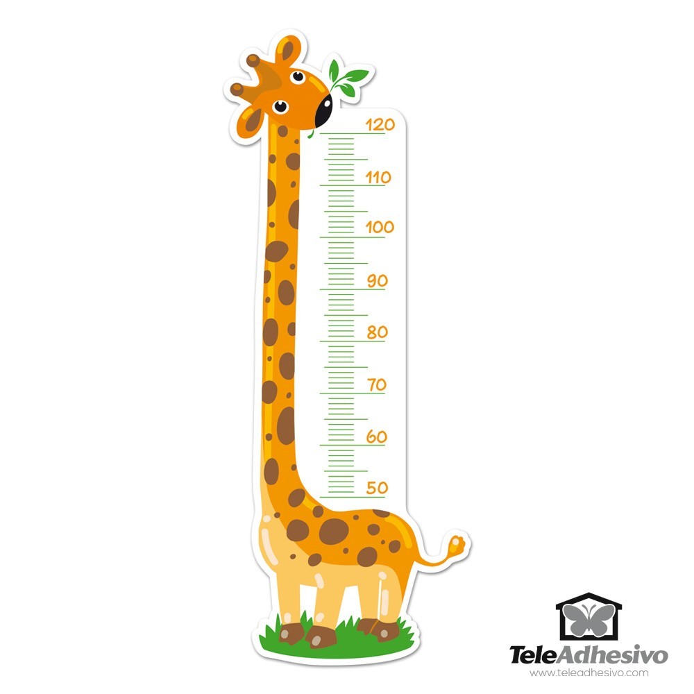 Stickers pour enfants: Toise Murale Jolie girafe