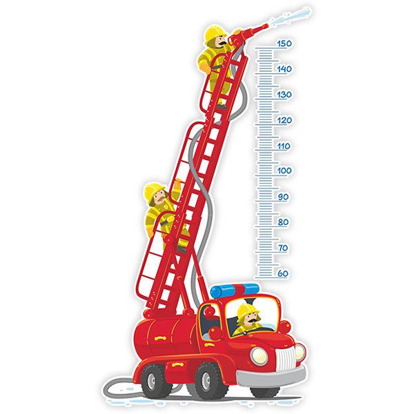 Stickers pour enfants: Toise Murale Camion de pompiers