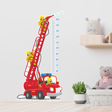 Stickers pour enfants: Toise Murale Camion de pompiers 3