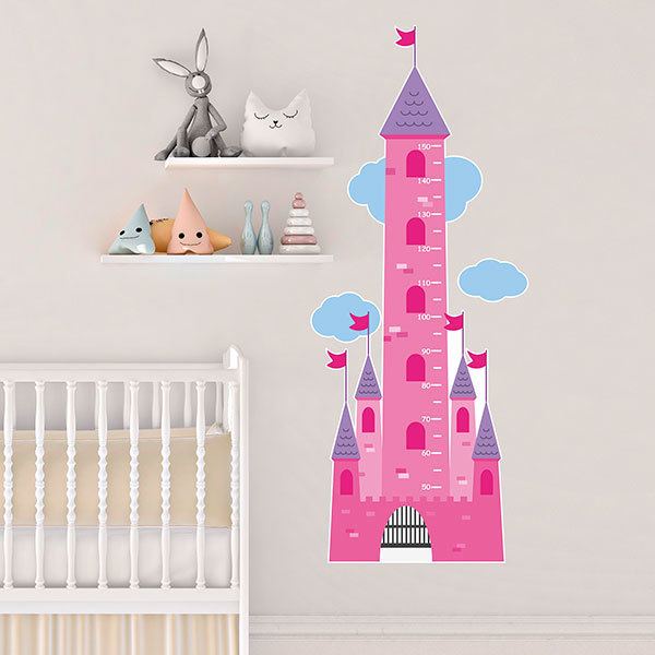 Stickers pour enfants: Toise Murale Tour du château