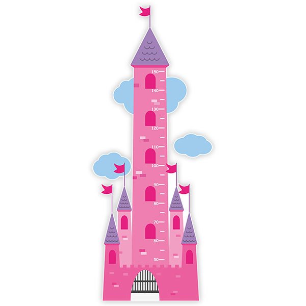 Stickers pour enfants: Toise Murale Tour du château