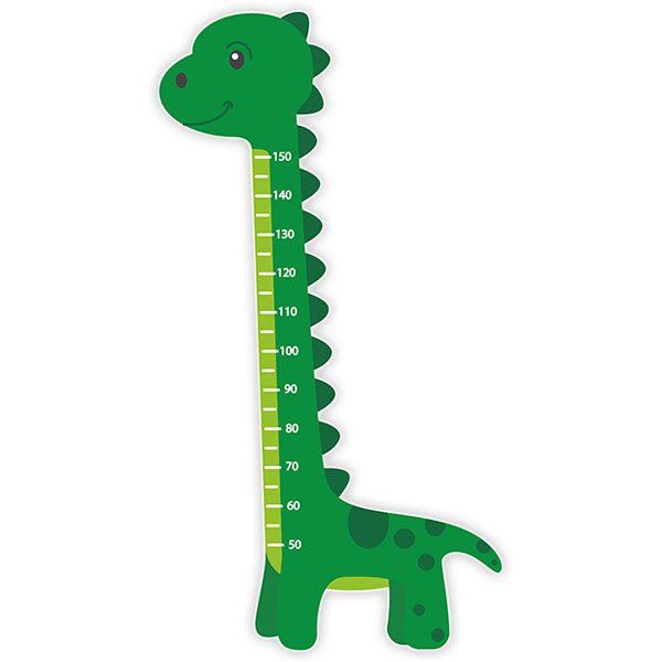 Stickers pour enfants: Toise Murale Dinosaure vert