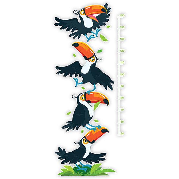 Stickers pour enfants: Toise Murale Tour des toucans