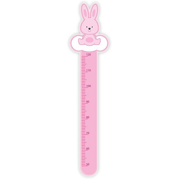 Stickers pour enfants: Toise Murale Lapin rose