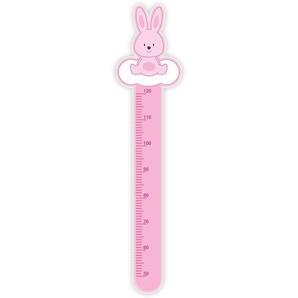 Stickers pour enfants: Toise Murale Lapin rose