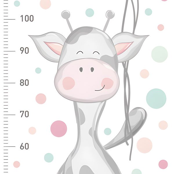 Stickers pour enfants: Vache avec ballons