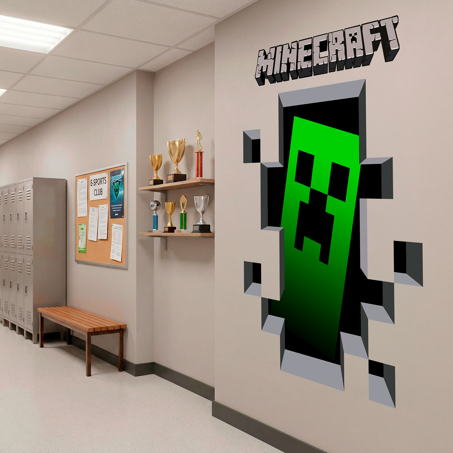 Stickers muraux: Minecraft 3D 1