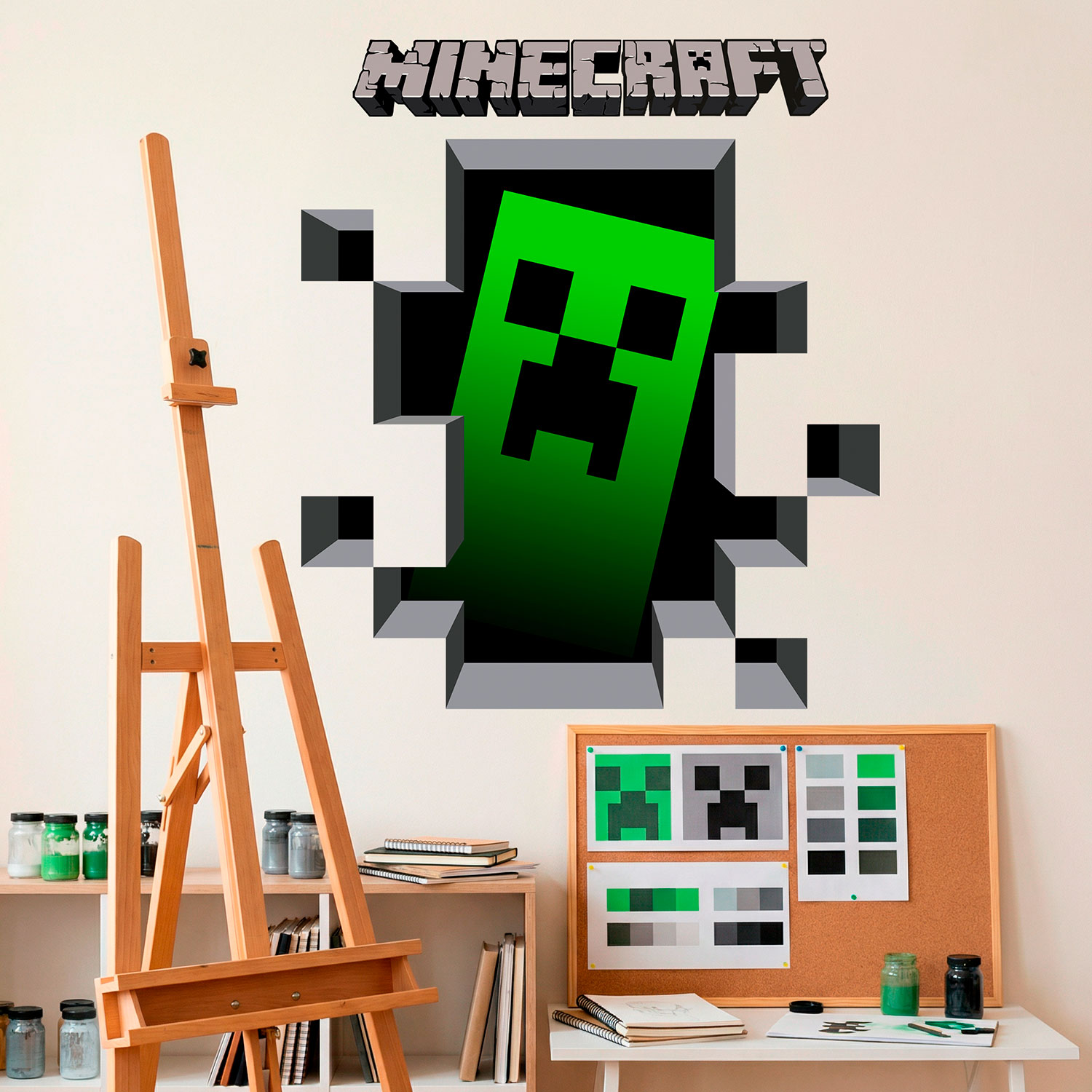 Stickers muraux: Minecraft 3D 1