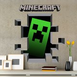 Stickers muraux: Minecraft 3D 1 8