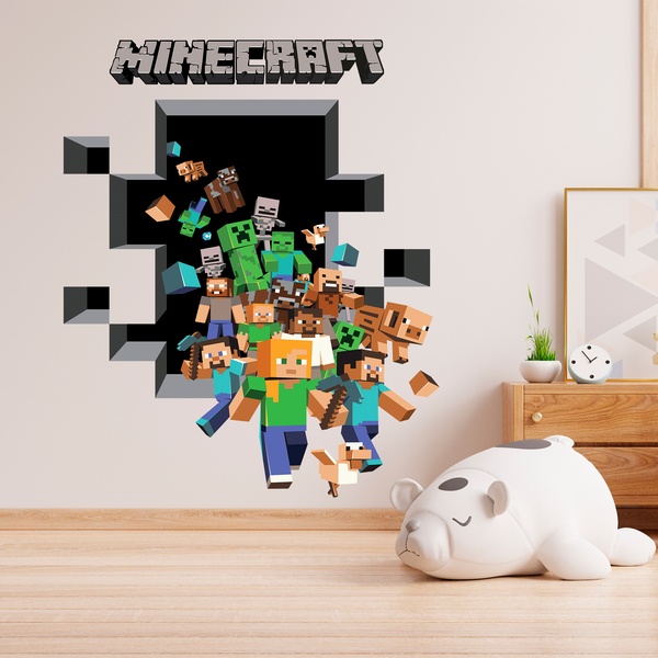 Stickers muraux: Minecraft 3D 2