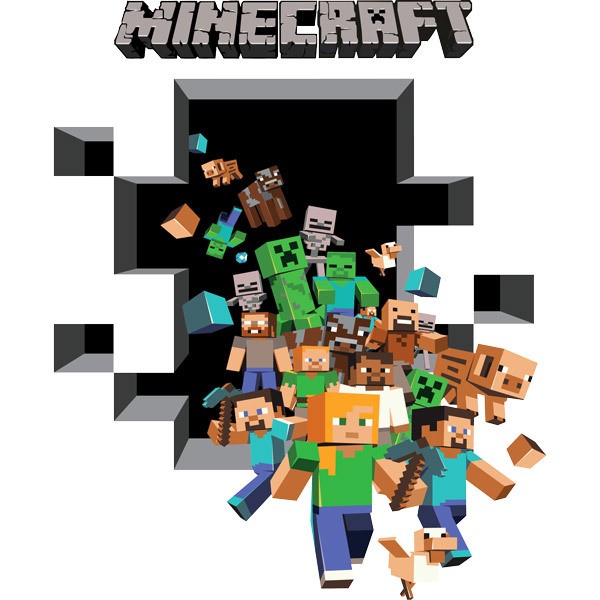 Stickers muraux: Minecraft 3D 2