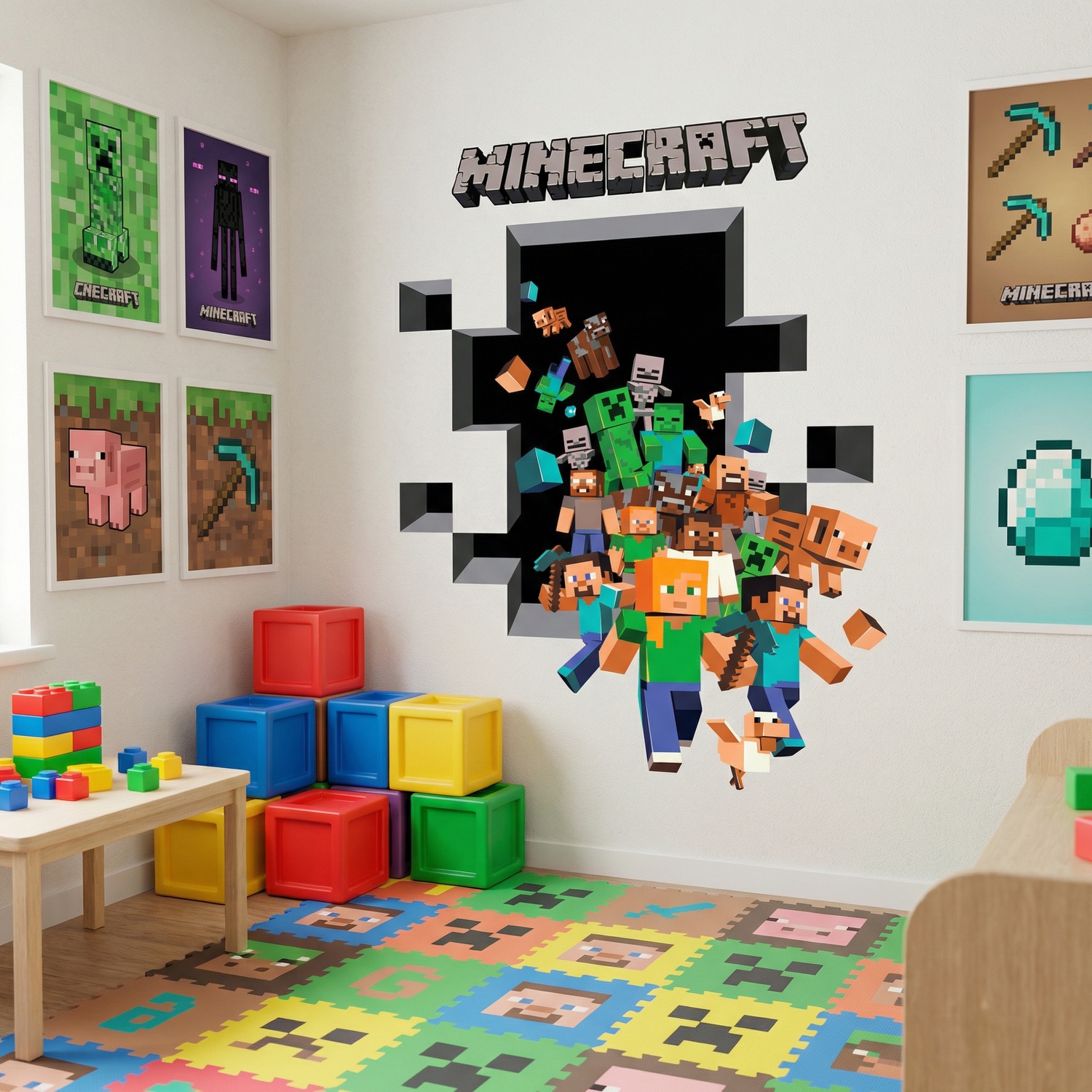 Stickers muraux: Minecraft 3D 2