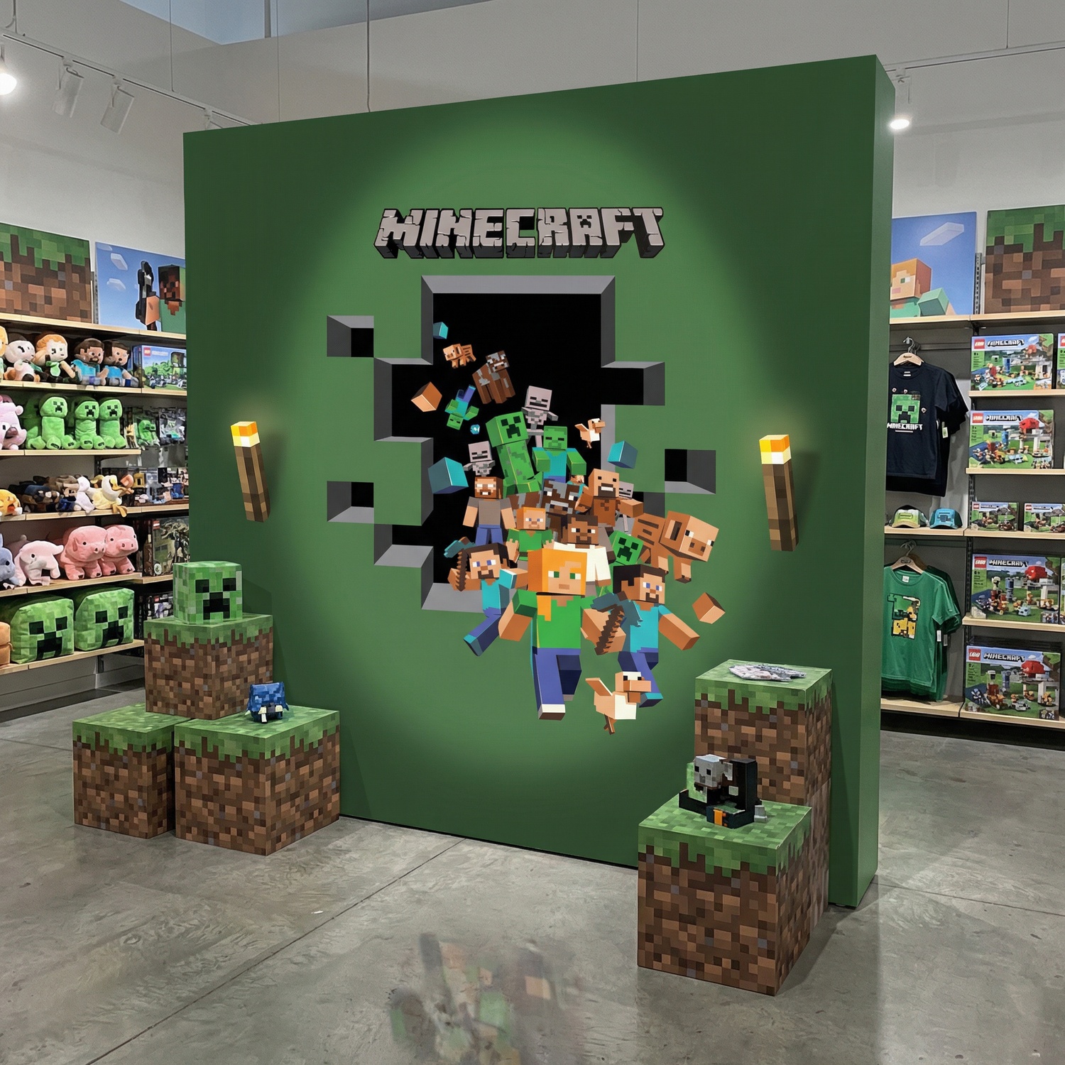 Stickers muraux: Minecraft 3D 2