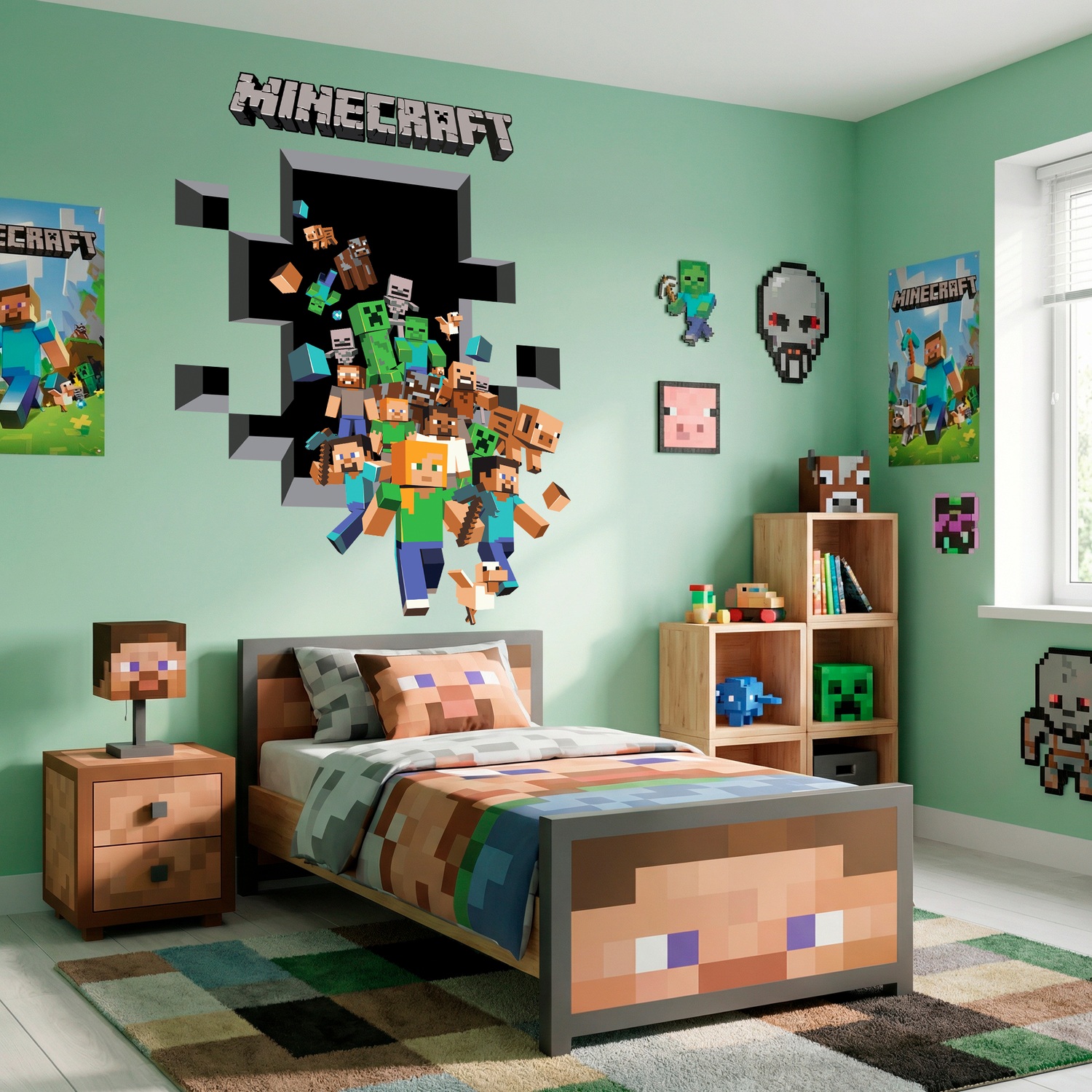 Stickers muraux: Minecraft 3D 2