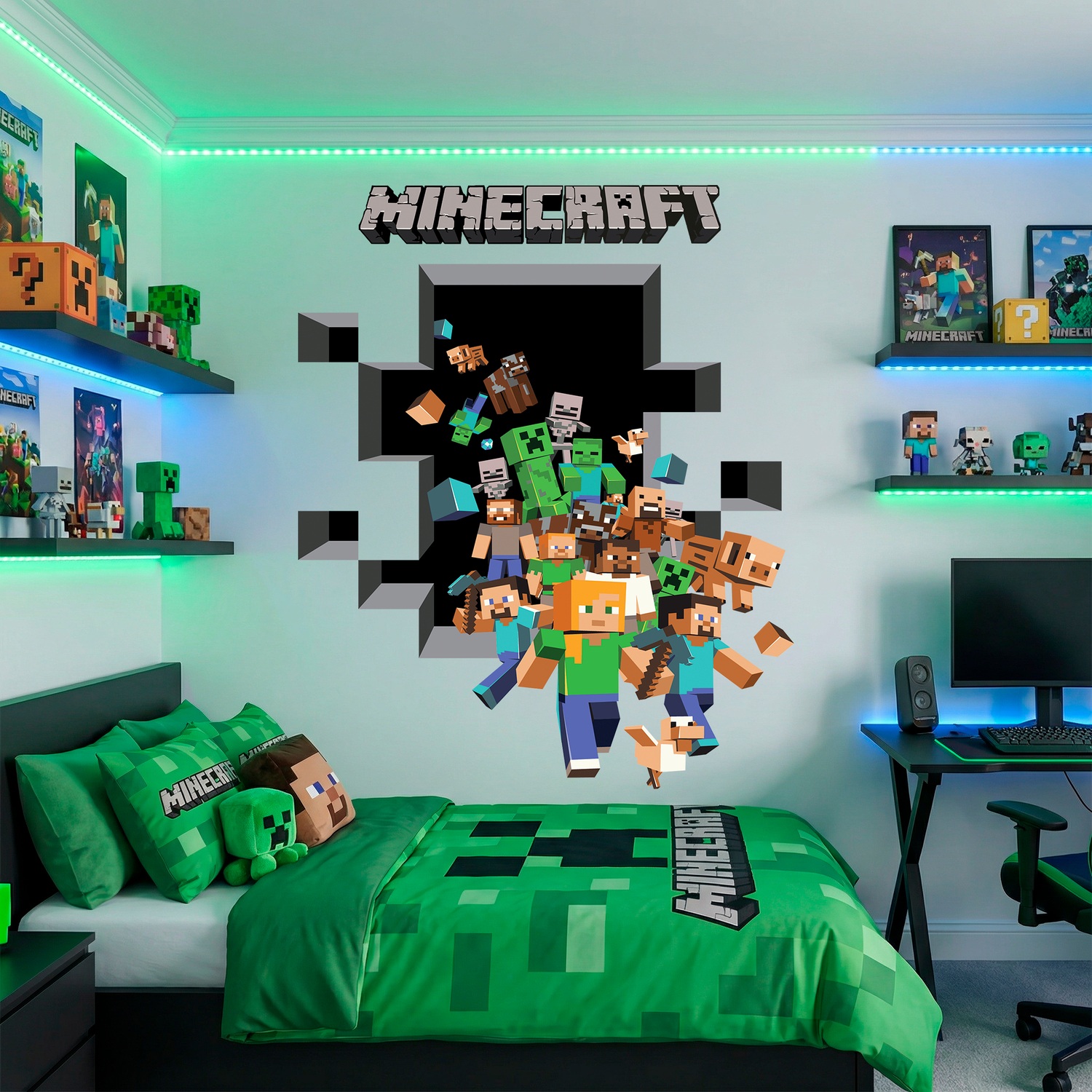 Stickers muraux: Minecraft 3D 2