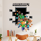 Stickers muraux: Minecraft 3D 2 4