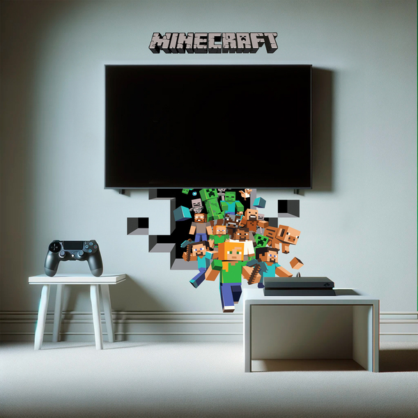 Stickers muraux: Minecraft 3D 2