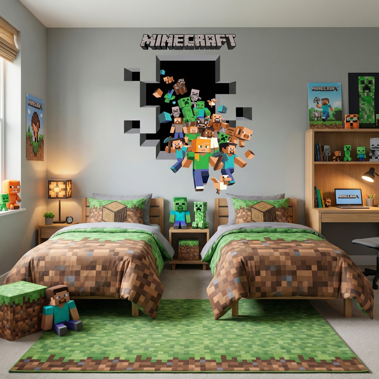 Stickers muraux: Minecraft 3D 2