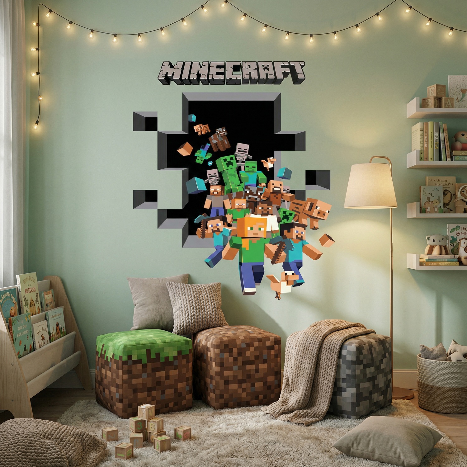 Stickers muraux: Minecraft 3D 2