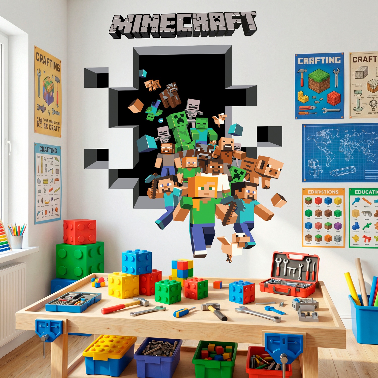Stickers muraux: Minecraft 3D 2