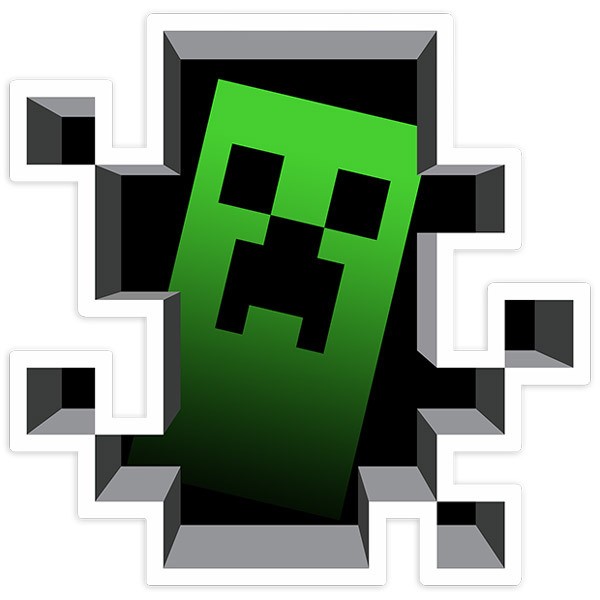 Stickers muraux Sticker Minecraft Crepper