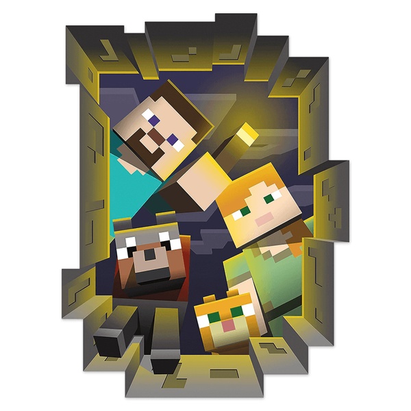 Stickers muraux: Personnages Minecraft Trou 3D