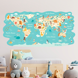 Stickers pour enfants: Carte du monde Les animaux dans le monde 4