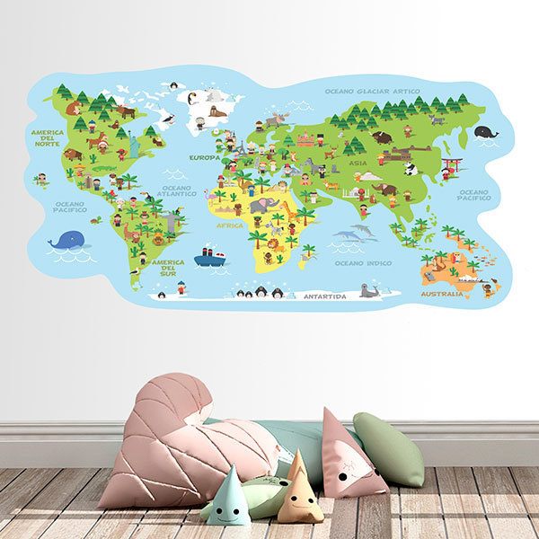 Stickers pour enfants: Costumes typiques de la carte du monde