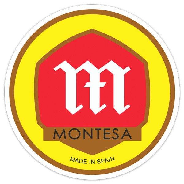Autocollants: Logo rond rouge Montesa