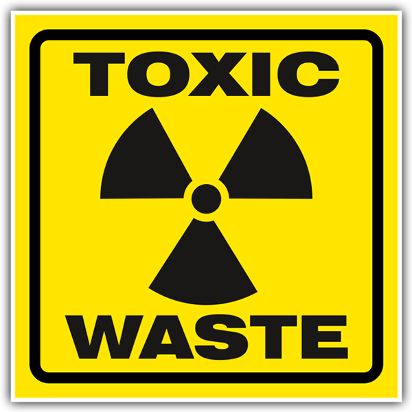 Autocollants: Autocollant Toxic waste (déchets toxiques)