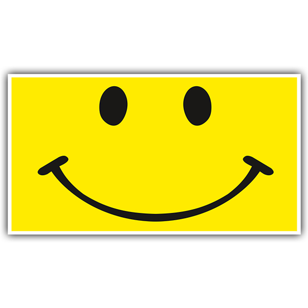 Autocollants: Smiley rectangulaire